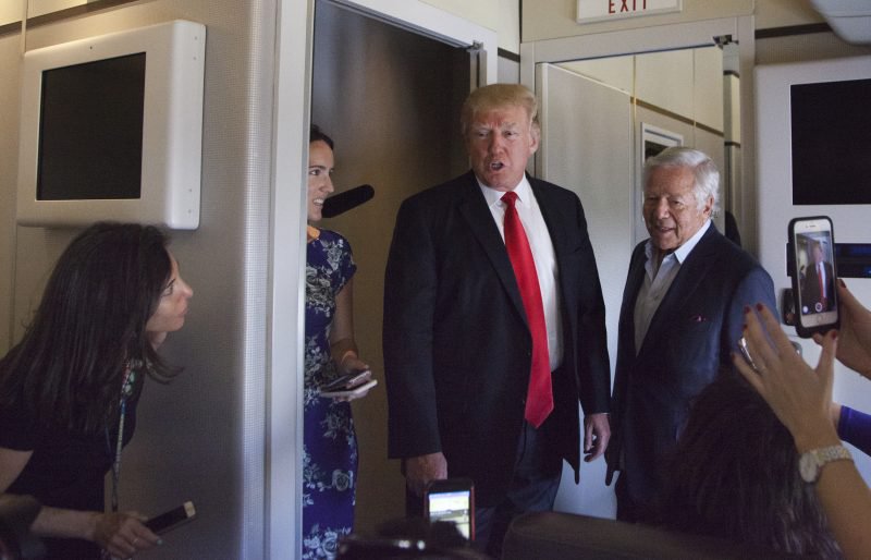 Trump Robert Kraft Air Force One